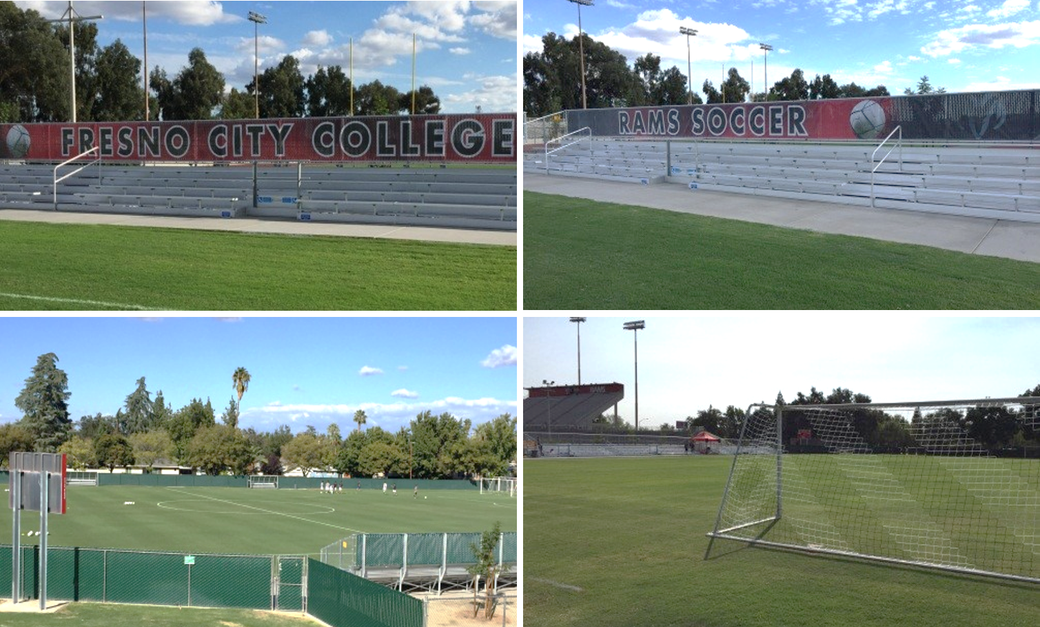 various photos of the Ram's Soccer Field.